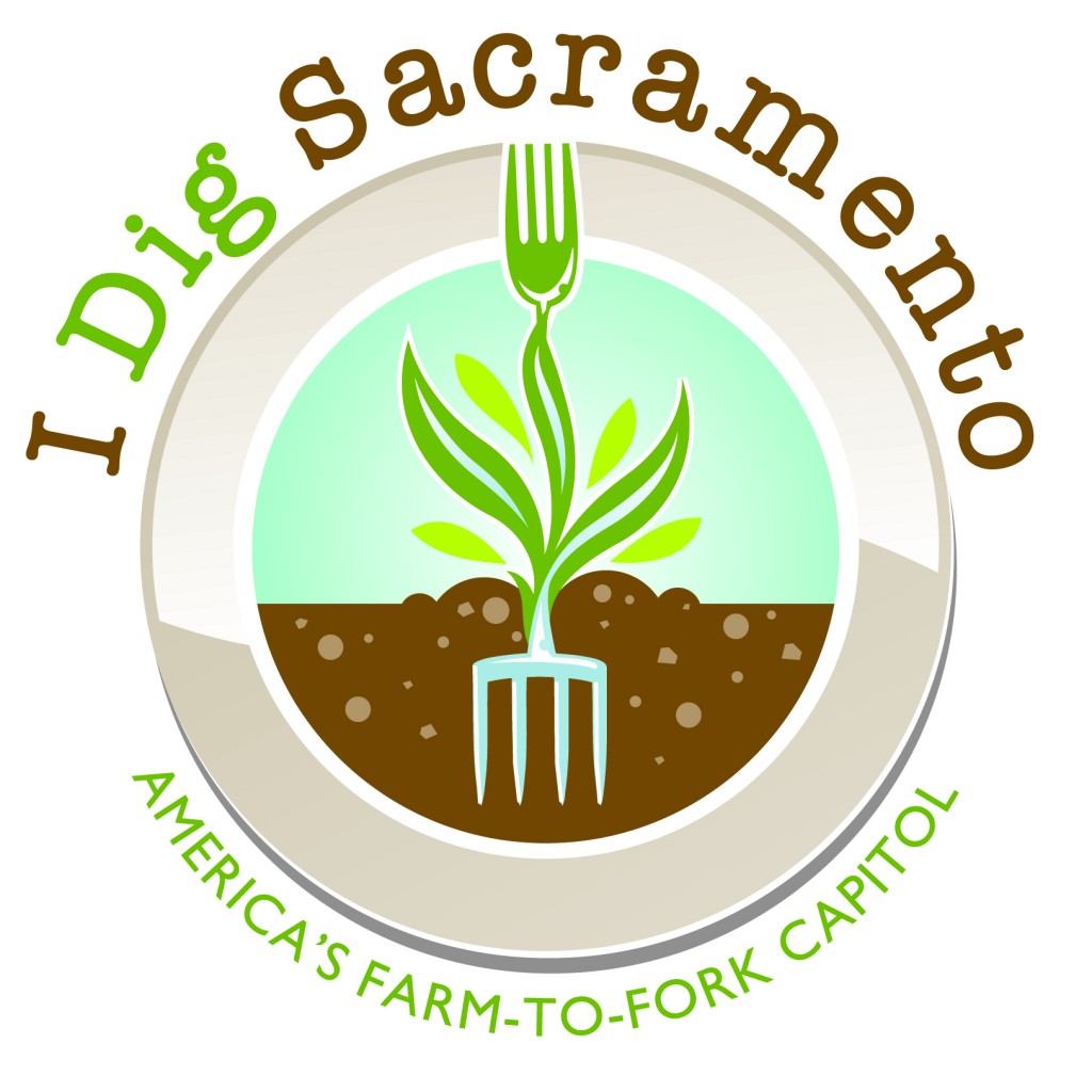 Nelson's final "I Dig Sacramento, America's Farm-to-Fork Capital" design