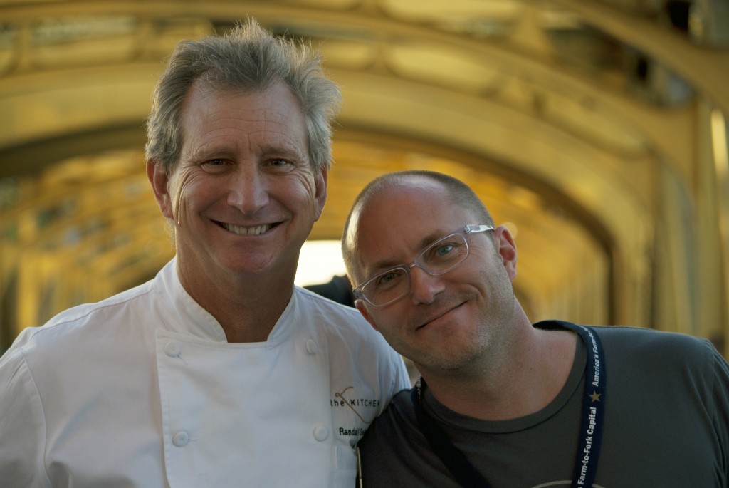 Chef Randall Selland and Josh Nelson at the inaugural Farm-to-Fork Tower Bridge Dinner, 2014